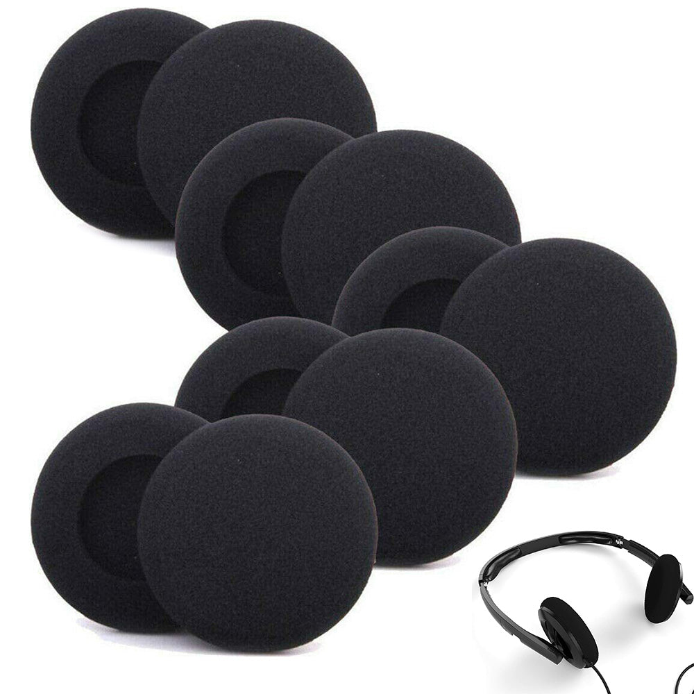 10 PCS Replacement Ear Pads Foam Cushion Covers for Headphones Headset Ear Cushions Universal Round Ear Covers