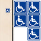 5 Pack Handicap Parking Sign Disabled Decal Sticker for Vehicle Window Car Van