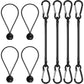 8 Pcs Bungee Cords with Carabiner Elastic Cargo Straps Assorted Lengths