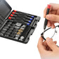 Multi Piece Eyeglass Repair Kit with Screws Nose Pads and Tools