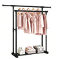 Double Rod Freestanding Clothes Drying Rack Large Capacity Laundry Garment Stand
