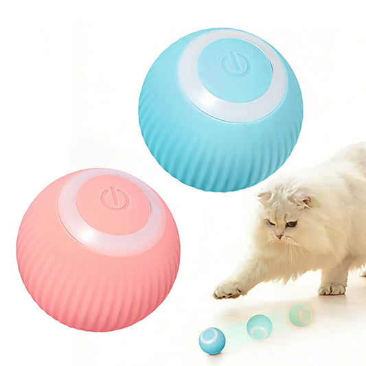 2PCS Interactive Smart Cat Toy Automatic Rolling Cat Ball Self-Moving Kitten Toys