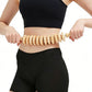 Wooden Curved 12 Roller Massage Stick Handheld Massage Tool For Legs And Thighs