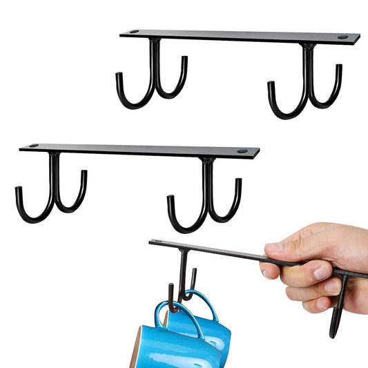 3Pcs Mug Hooks Under Cabinet Coffee Mug Holder for Kitchen Utensils