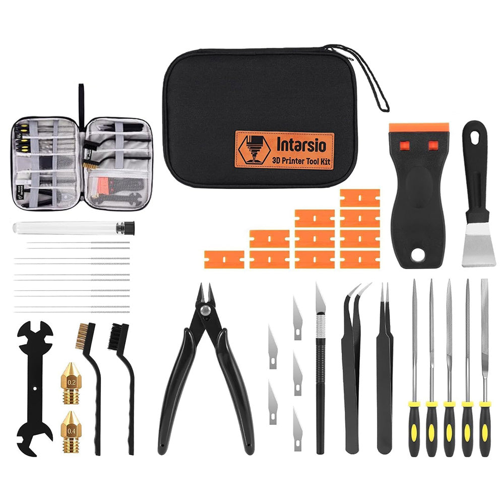 43-Piece Professional 3D Printer Tool Kit for Maintenance and Model Finishing
