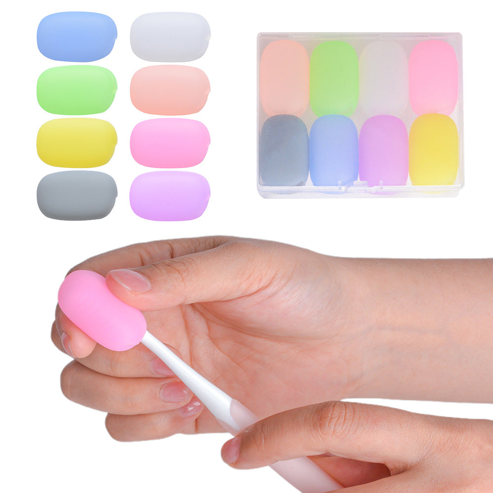 8 PCS Toothbrush Covers with Storage Case Silicone Brush Protector for Travel