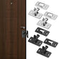 4 Pcs 90-Degree Stainless Steel Corner Door Lock