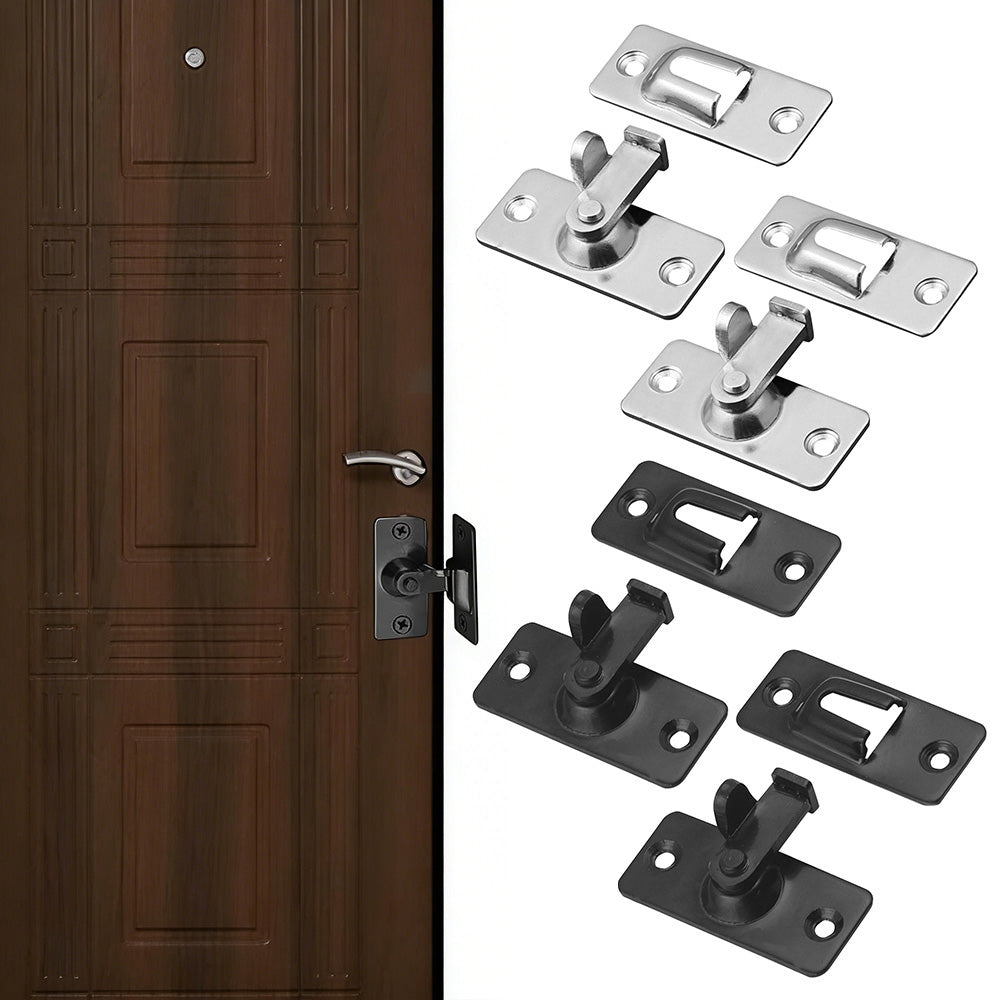 4 Pcs 90-Degree Stainless Steel Corner Door Lock