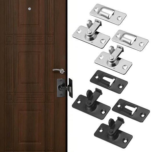 4 Pcs 90-Degree Stainless Steel Corner Door Lock
