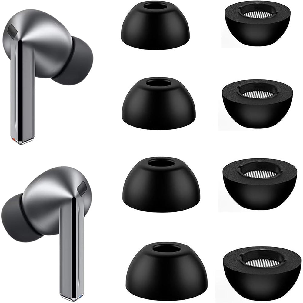 8 Pcs Memory Foam Ear Tips for Samsung Galaxy Buds 4 Pro Black