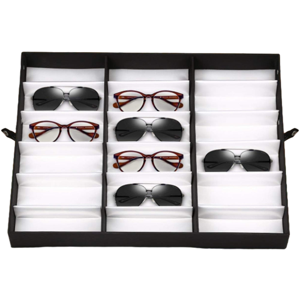 18 Grid Eye Glasses Case Eyewear Sunglasses Display Storage Box Eyewear Stand Display Case