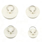 4 Universal Plastic Sink Stoppers with Metal Pull Rings for Basins and Bathtubs