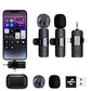 3 in1 Dual Wireless Microphone Lavalier Microphone for Android iPhone Camera Vlog Live