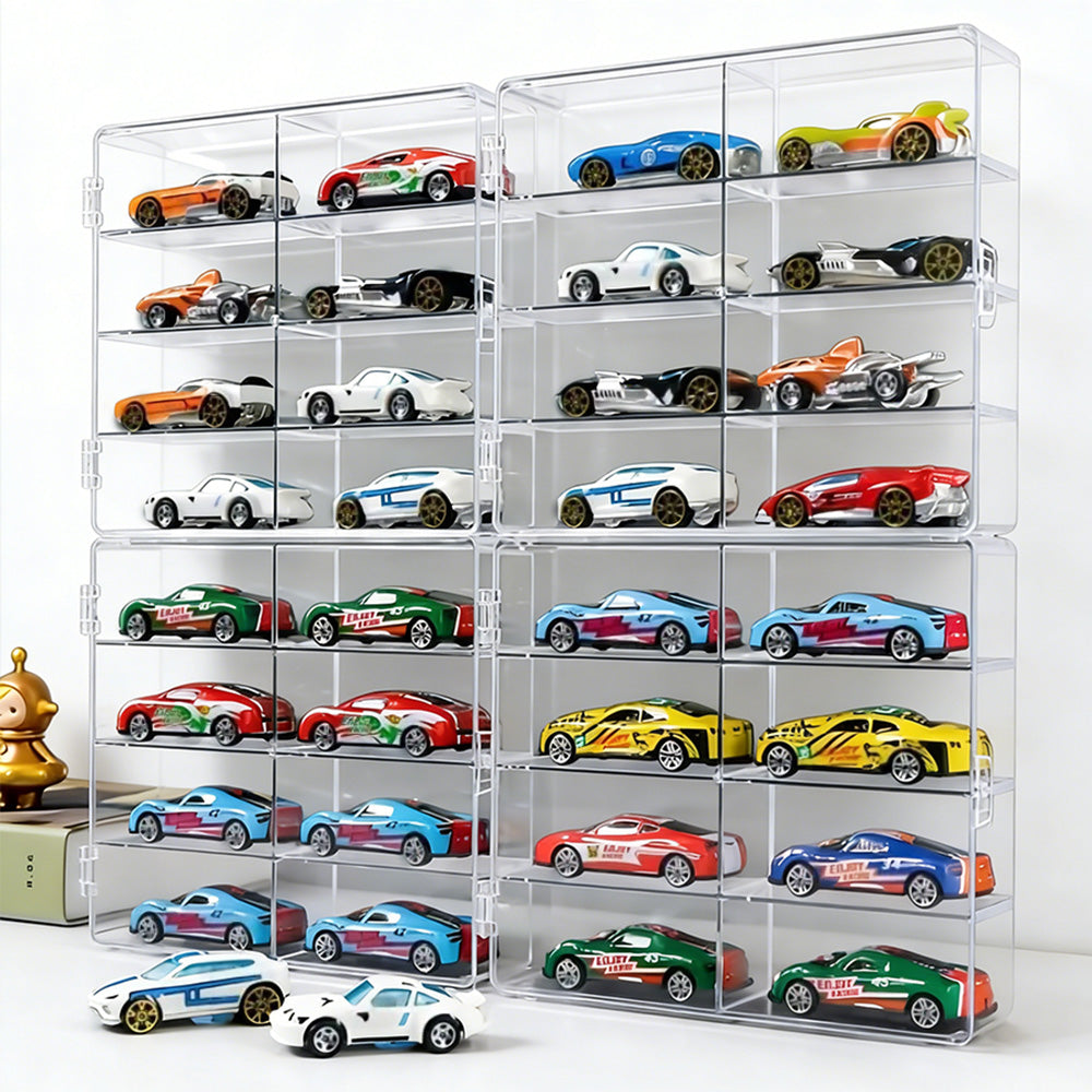 Car Model Display Case Clear Storage Rack for Toy Car Collection