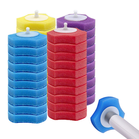 40 Pack Color Coded Toilet Brush Refill Heads with Fresh Scents 4 Colors