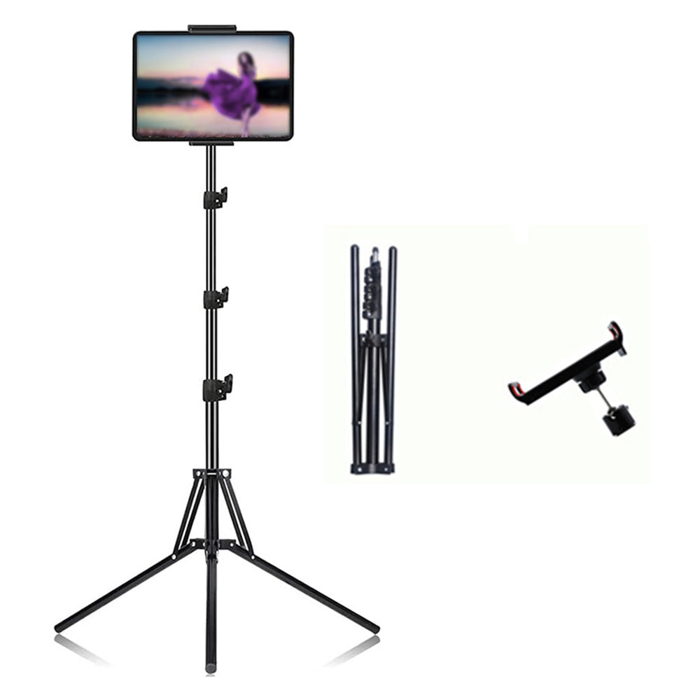 1.6M Tablet Floor Stand Tripod Height Adjustable Floor Stand Holder With Case