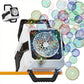 Bubble Machine Automatic Rotation and RGB Lights Bubble Maker for Parties Weddings