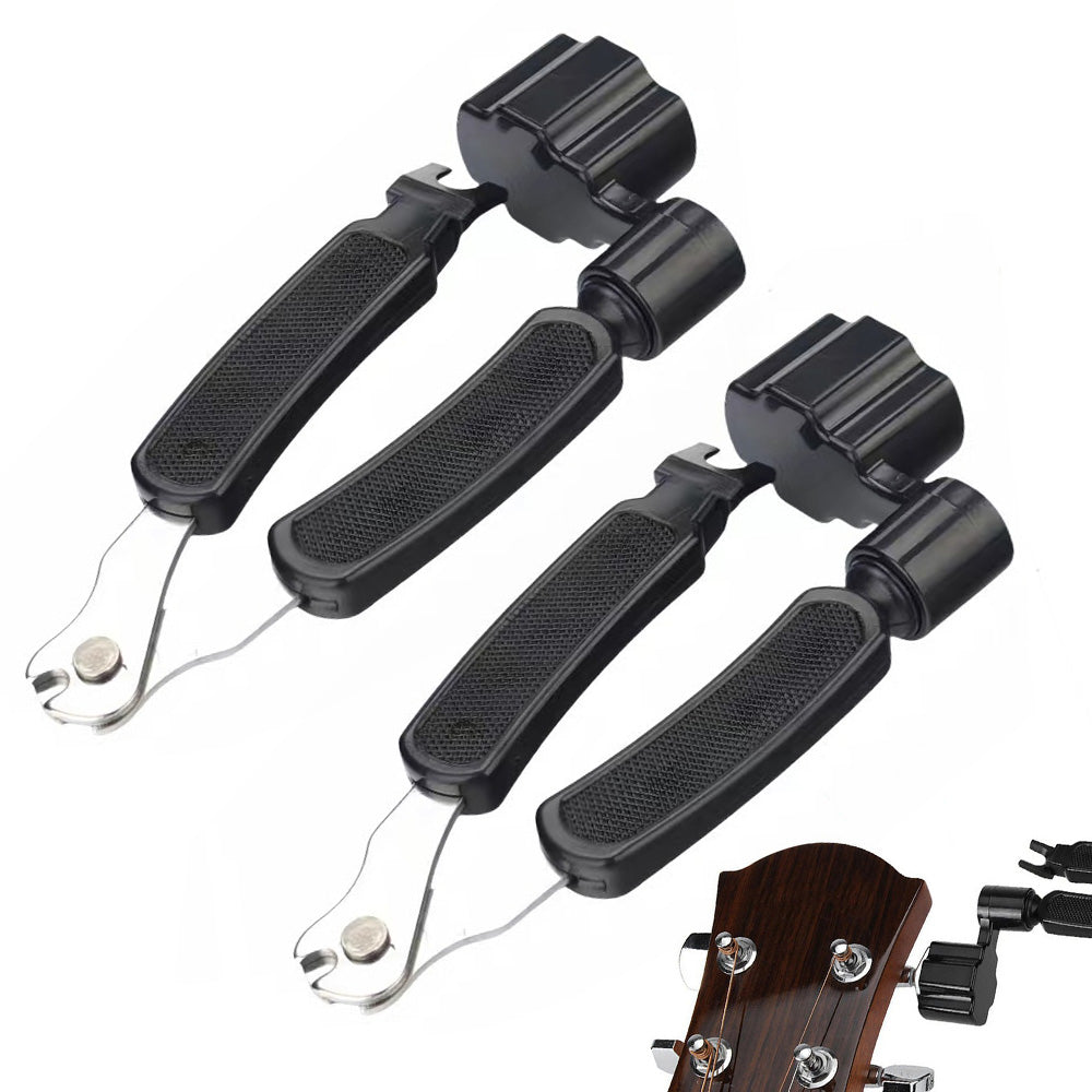 2Pcs 3 in 1 Guitar String Winder and Cutter Pin Puller Electric Acoustic Guitar Tool