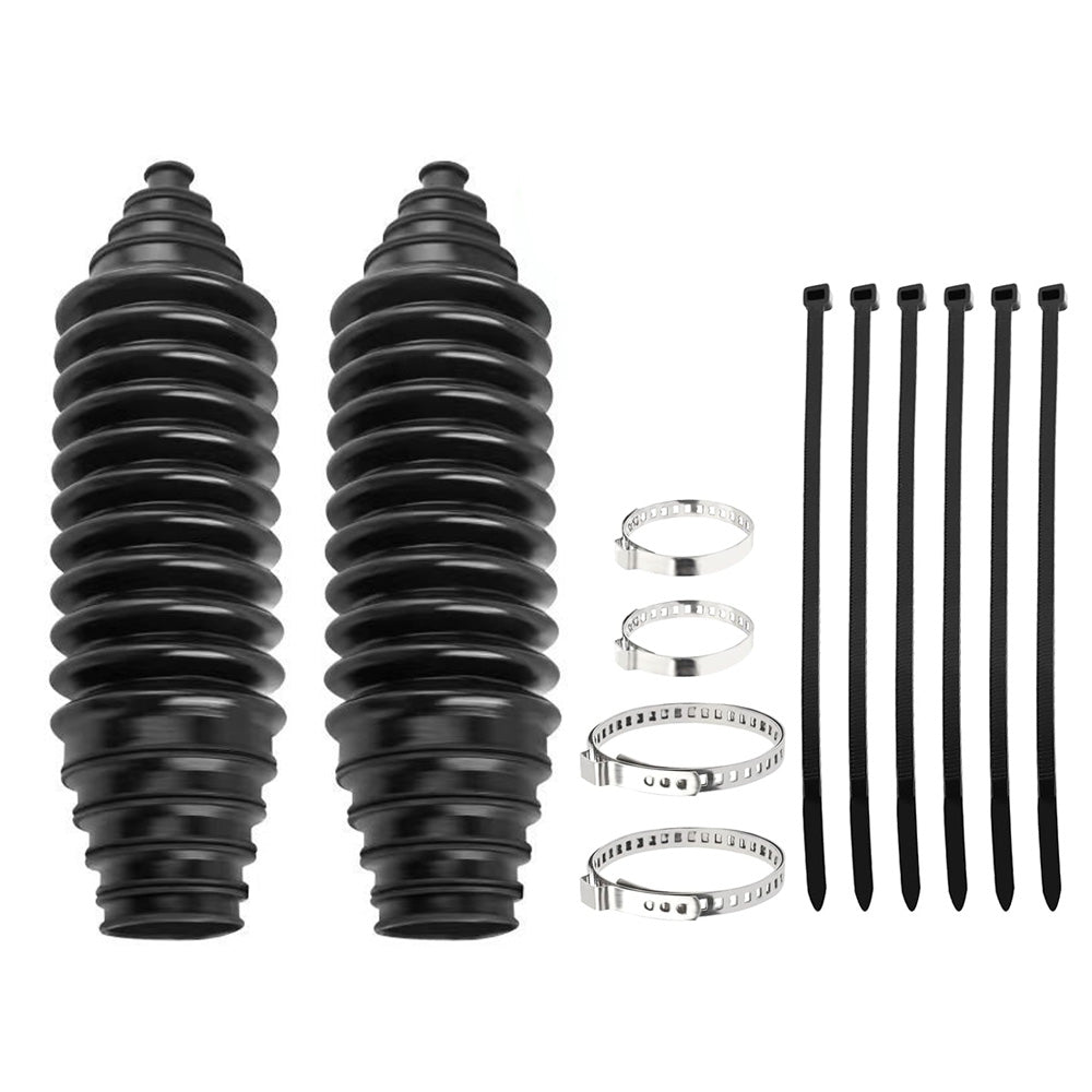 12 Pcs Universal Steering Rack Boot Kit Tie Rod Dust Cover with Clips and Cable Ties