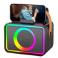 Mini Karaoke Machine Portable Bluetooth Speaker with 2 Wireless Microphone