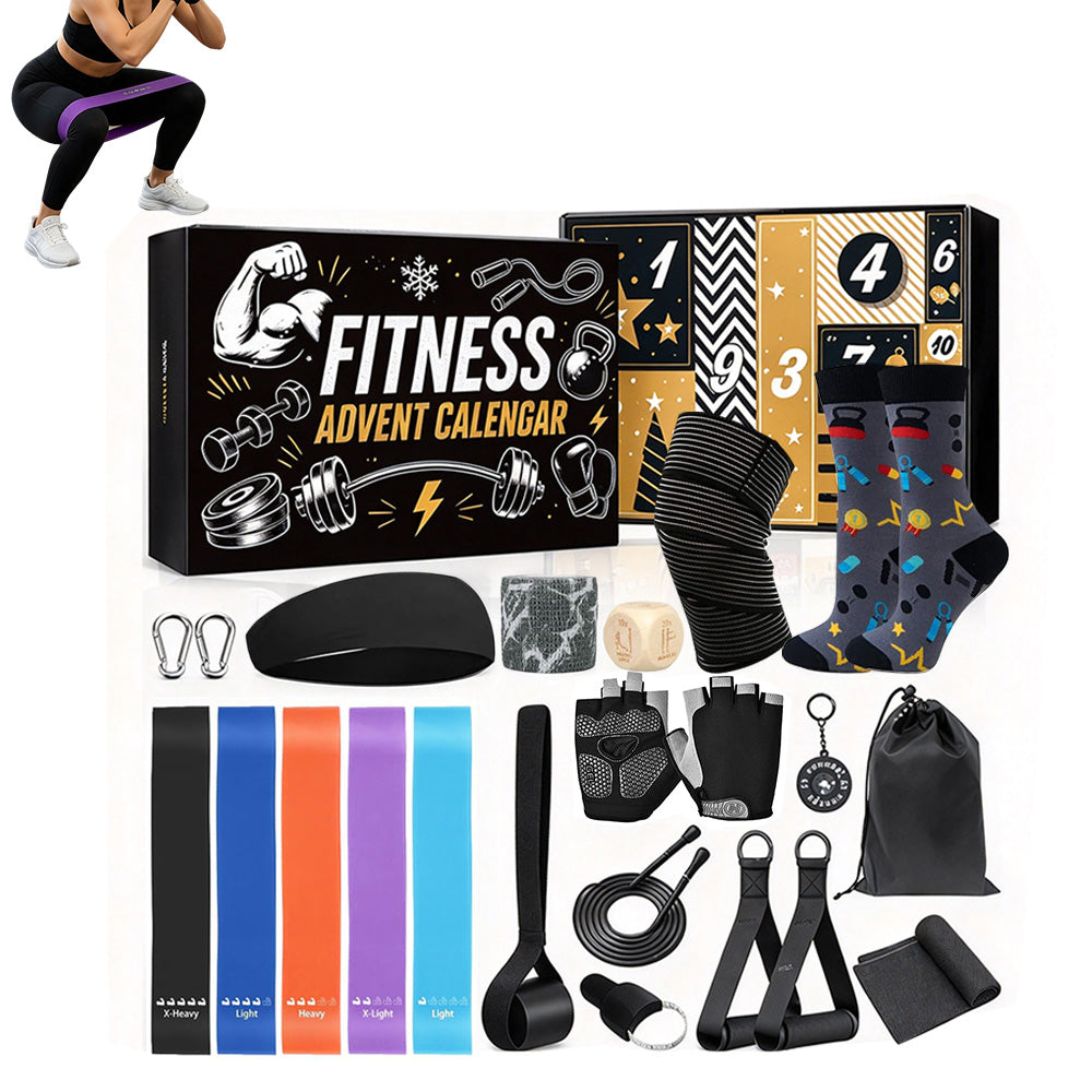 Fitness Advent Calendar Christmas Countdown Gym Gift Set for Men