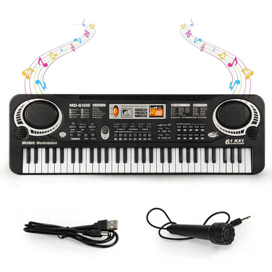 61 Keys Electric Piano Music Keyboard For Little Ones Beginner With Microphone
