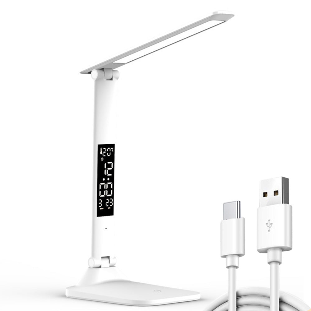 Desk Lamp For Home Office With LCD Display Rechargeable Portable