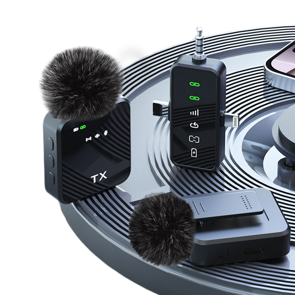 Lavalier Wireless Microphone Set Noise Reduction for Phone Vlog Live Stream