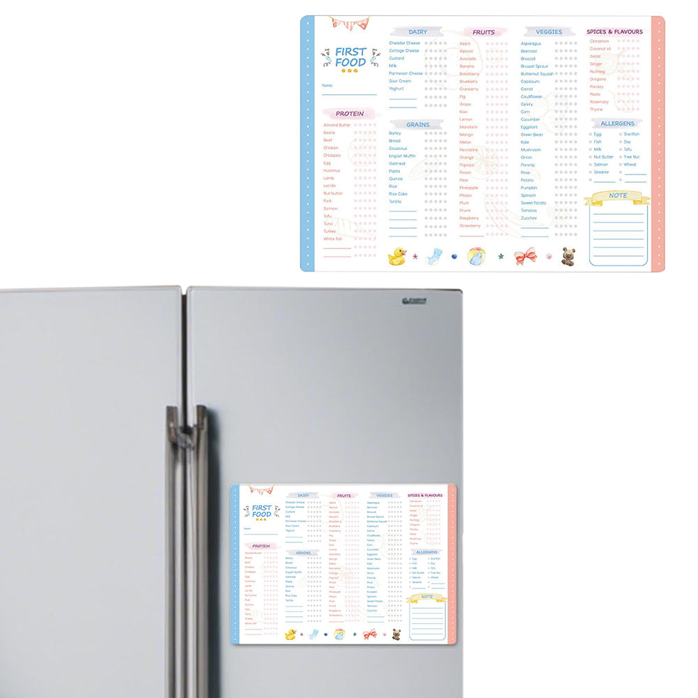 First Food Chart Baby First Food Checklist Baby First Food Tracker
