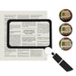 5X Magnification Folding Handheld Reading Rectangle Magnifier with Light