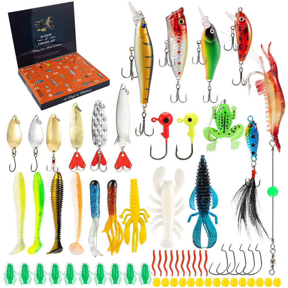 2025 Advent Calendar Fishing Christmas Countdown 24 Days Fishing Lures for Fishing