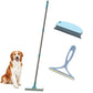 Metal Pet Hair Remover 3 in 1 Carpet Rake with Long Handle for Dog Cat Fur
