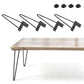 4Pcs Hairpin Furniture Table Legs with Rubber Feet