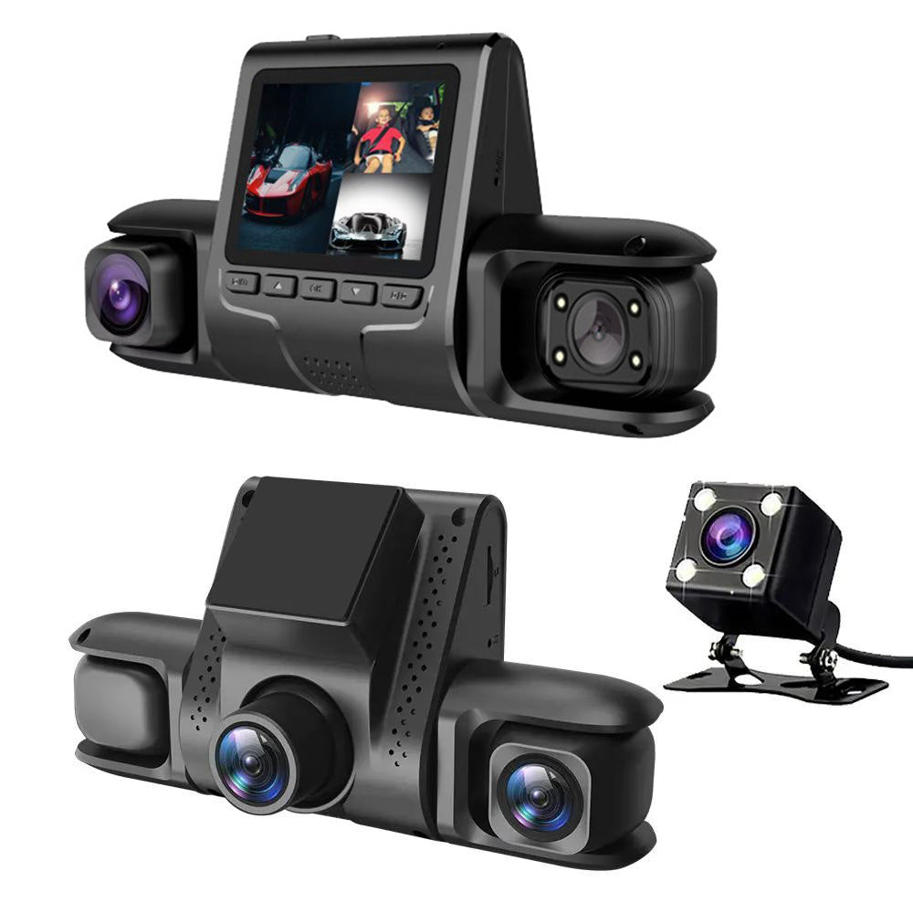 4 in 1 Dash Cam 1080P Front and Rear Left Right Camera 2.4 inch Screen with Night Vision