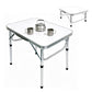 60x45cm Foldable Aluminum Camping Table with Adjustable Height and Handle