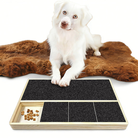 Wooden Dog Nail Scratch Board Interactive Nail File Pad for Dogs Indoor & Outdoor