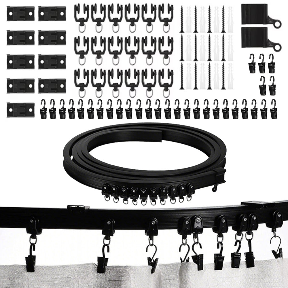 Flexible Bendable Ceiling Curtain Track Mount System 3M for Room Divider Shower RV