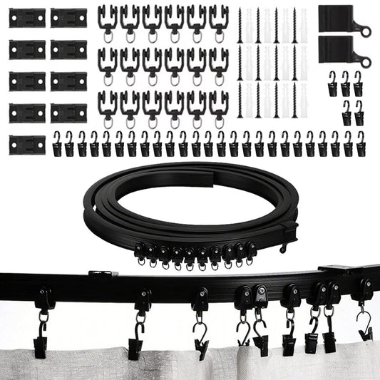 Flexible Bendable Ceiling Curtain Track Mount System 3M for Room Divider Shower RV