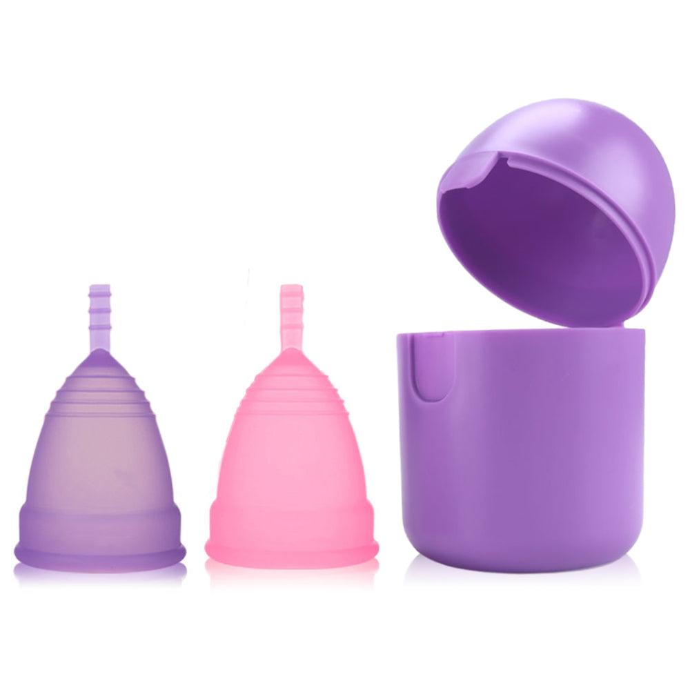 Lady Period Hygiene Reusable Soft Silicone Menstrual Cup Kit