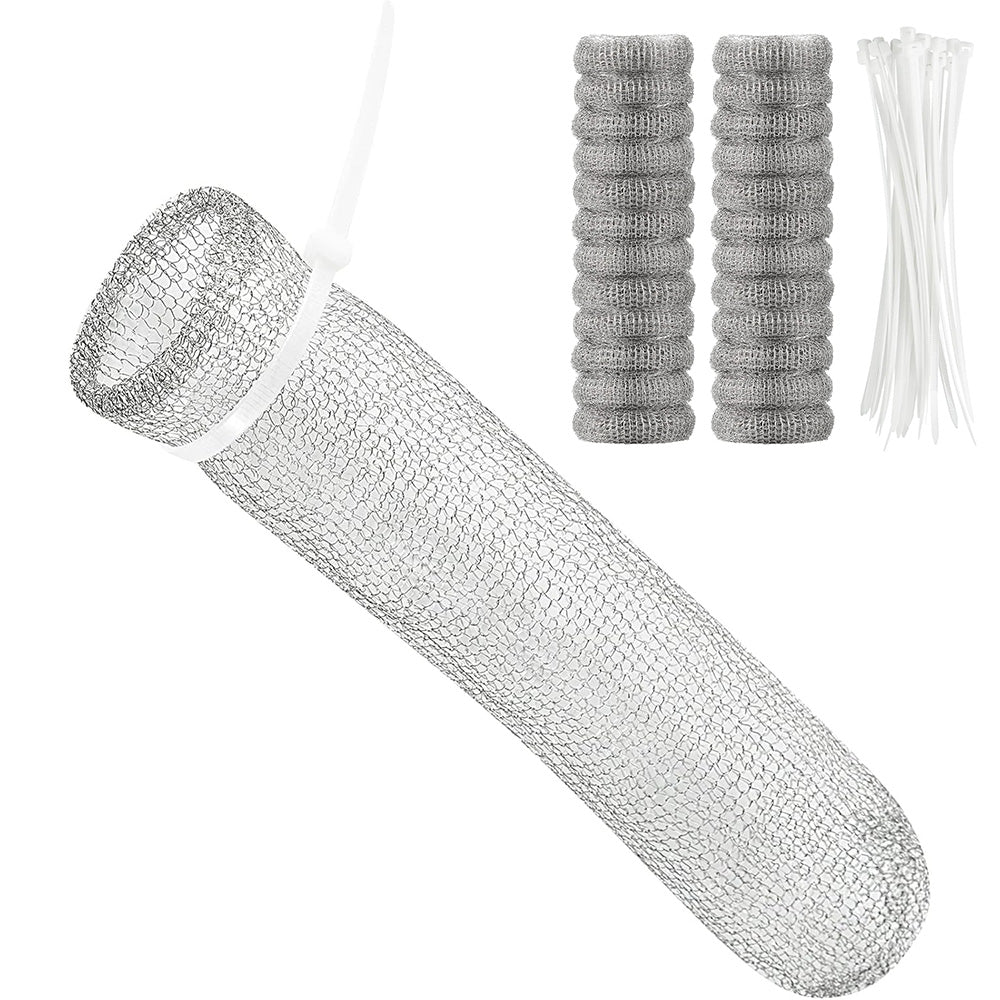 24Pcs Stainless Steel Washing Machine Drain Filter - Universal Drain Filter with Cable Ties