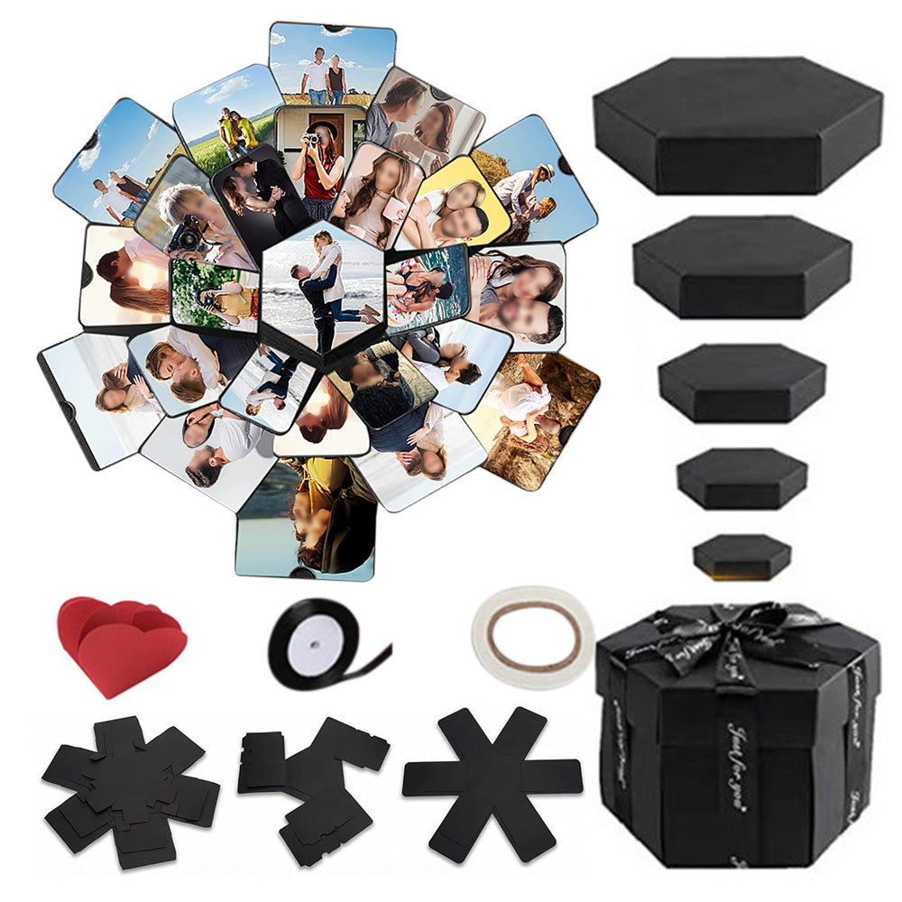 5 Layers Explosion Gift Box DIY Explosion Surprise Photo Preassembled Box