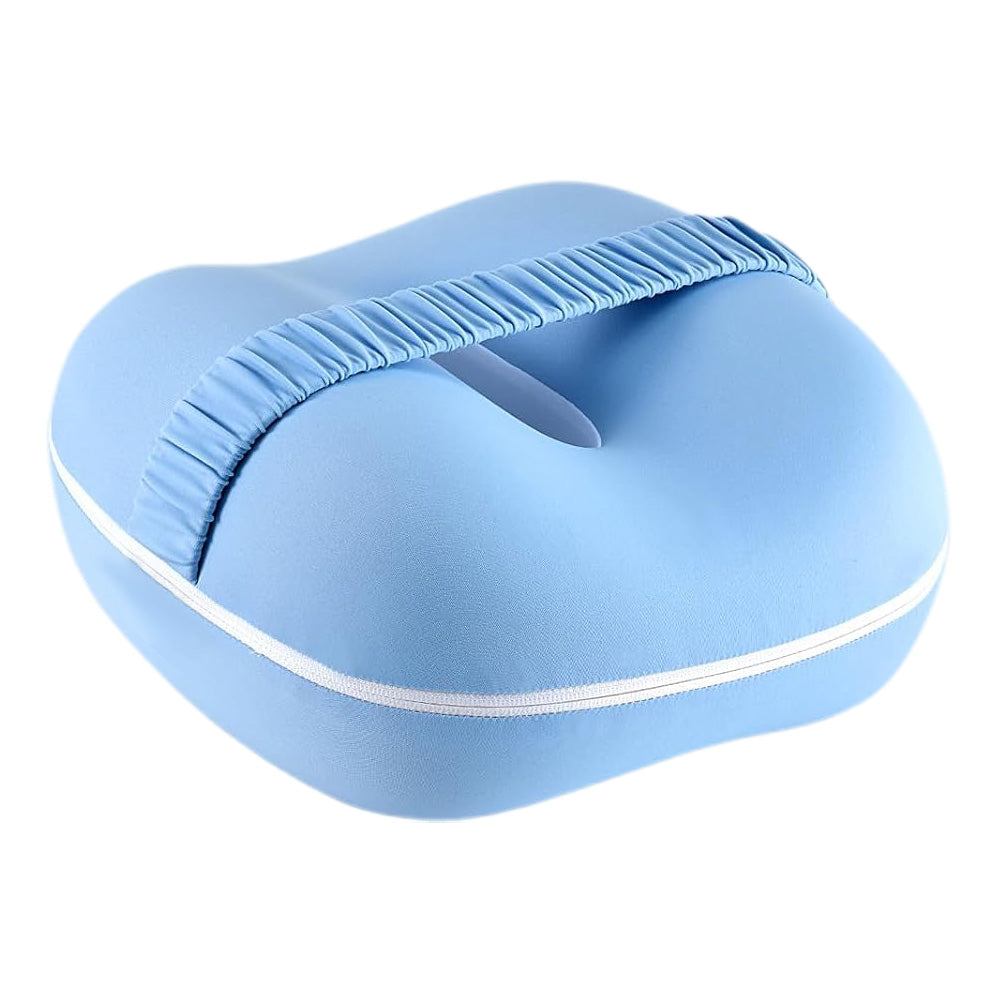 Knee Support Pillow with Ice Silk Cover and Elastic Strap for Side Sleepers