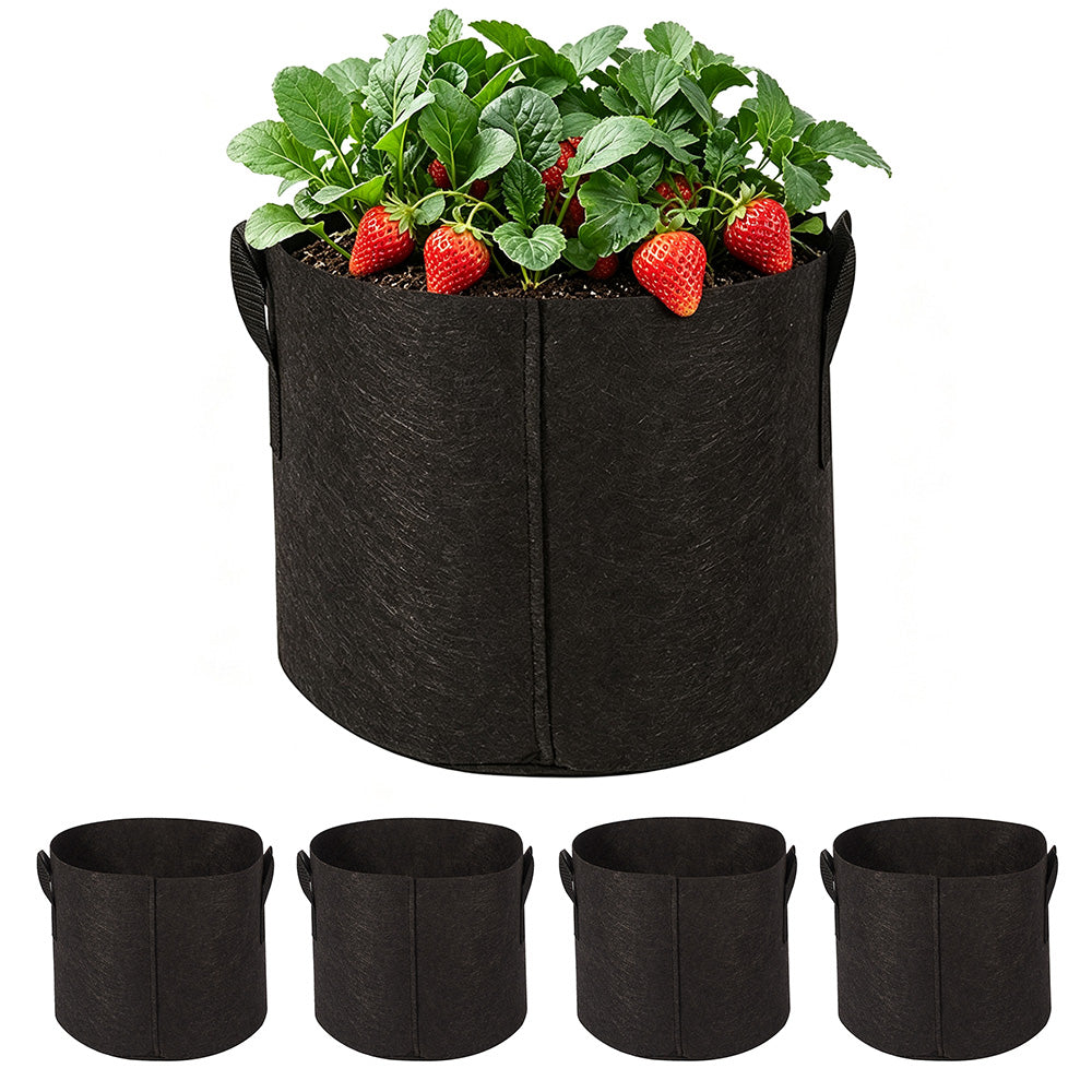 5 Pcs Nonwoven Grow Bags for Fruit Flowers and Vegetables