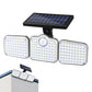 3 Head 321 LED Solar Motion Sensor Outdoor Garden Wall Protective Flood Light