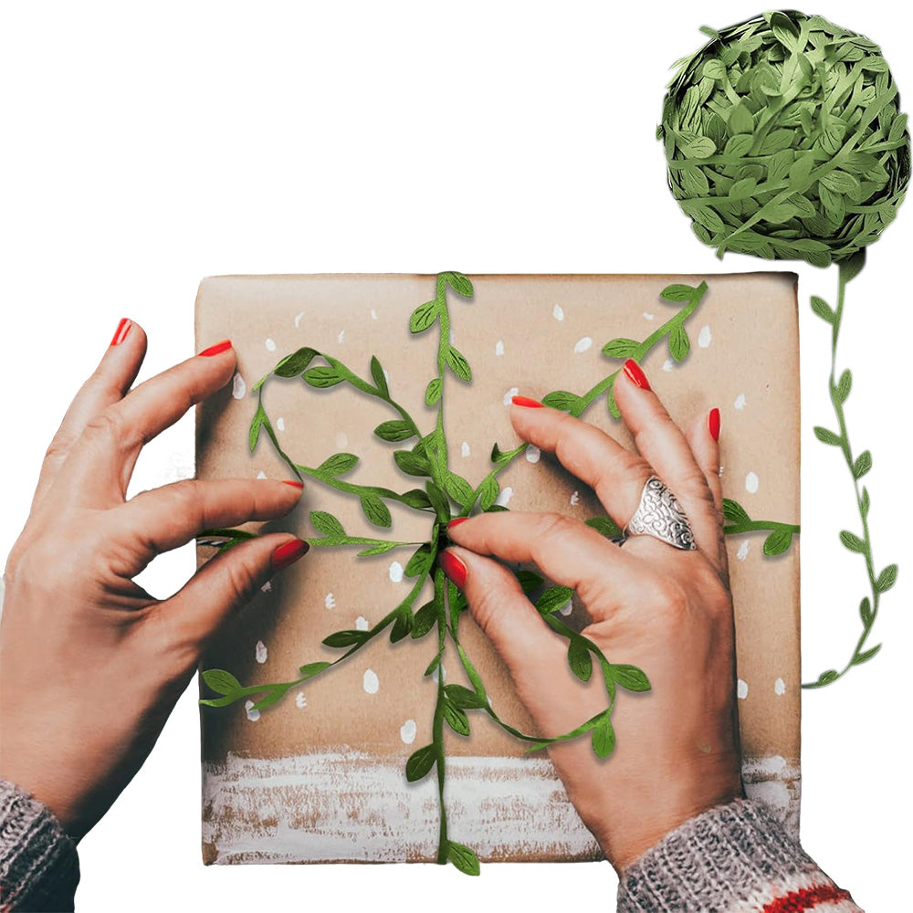Artificial Willow Leaf Polyester Garland Green Vine for DIY Decoration