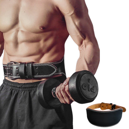 PU Leather Gym Waist Support Belt for Fitness Training and Back Support