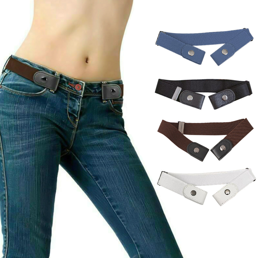 4Pcs High Elastic Waist Belts Adjustable Slide Buckle for Men and Women