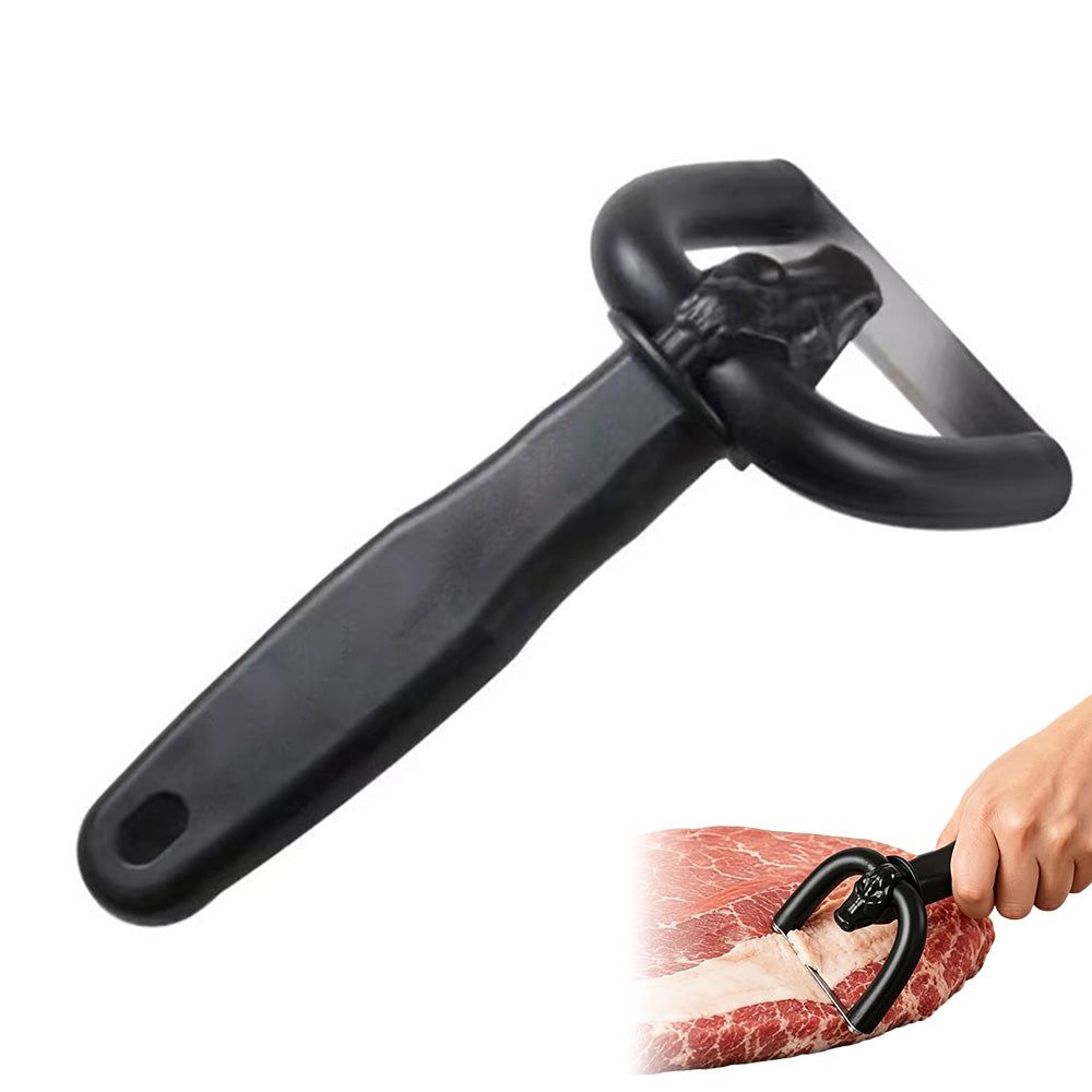Black Bull Shape Handheld Fat Trimmer And Meat Cutter For Kitchen BBQ