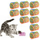 40Pcs Colorful Plastic Spring Bouncy Coil Teasing Playing Cat Toy