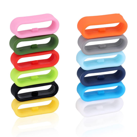 12PCS Multi-Color Band Keeper Magic Band Lock Fastener Rings Security Loop Holder Clips